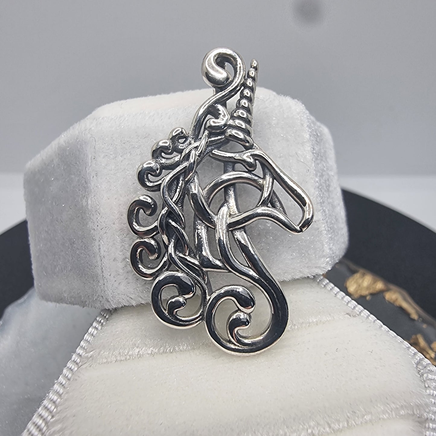 Celtic Horse Unicorn Pendant 925 Sterling Silver For Mystical Beauty Ancient Lore And Symbolic Grace