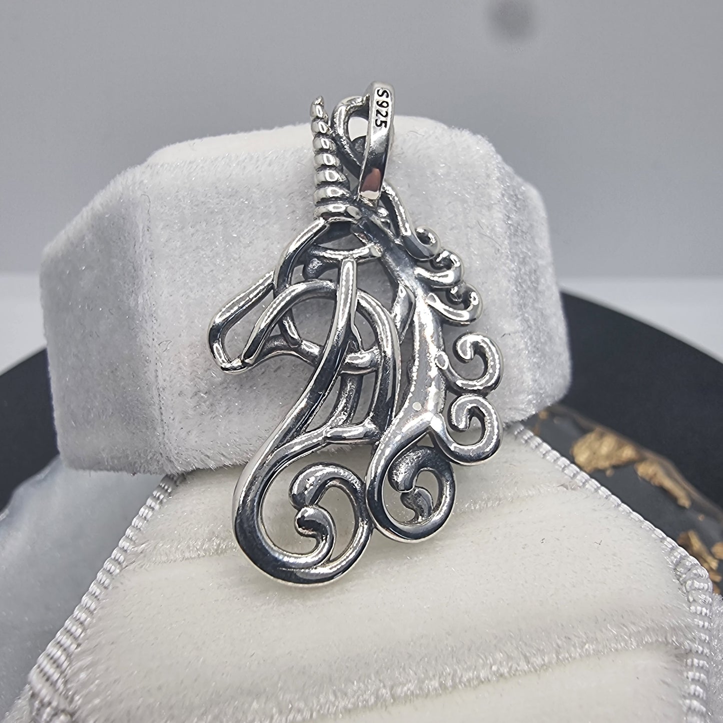 Celtic Horse Unicorn Pendant 925 Sterling Silver For Mystical Beauty Ancient Lore And Symbolic Grace