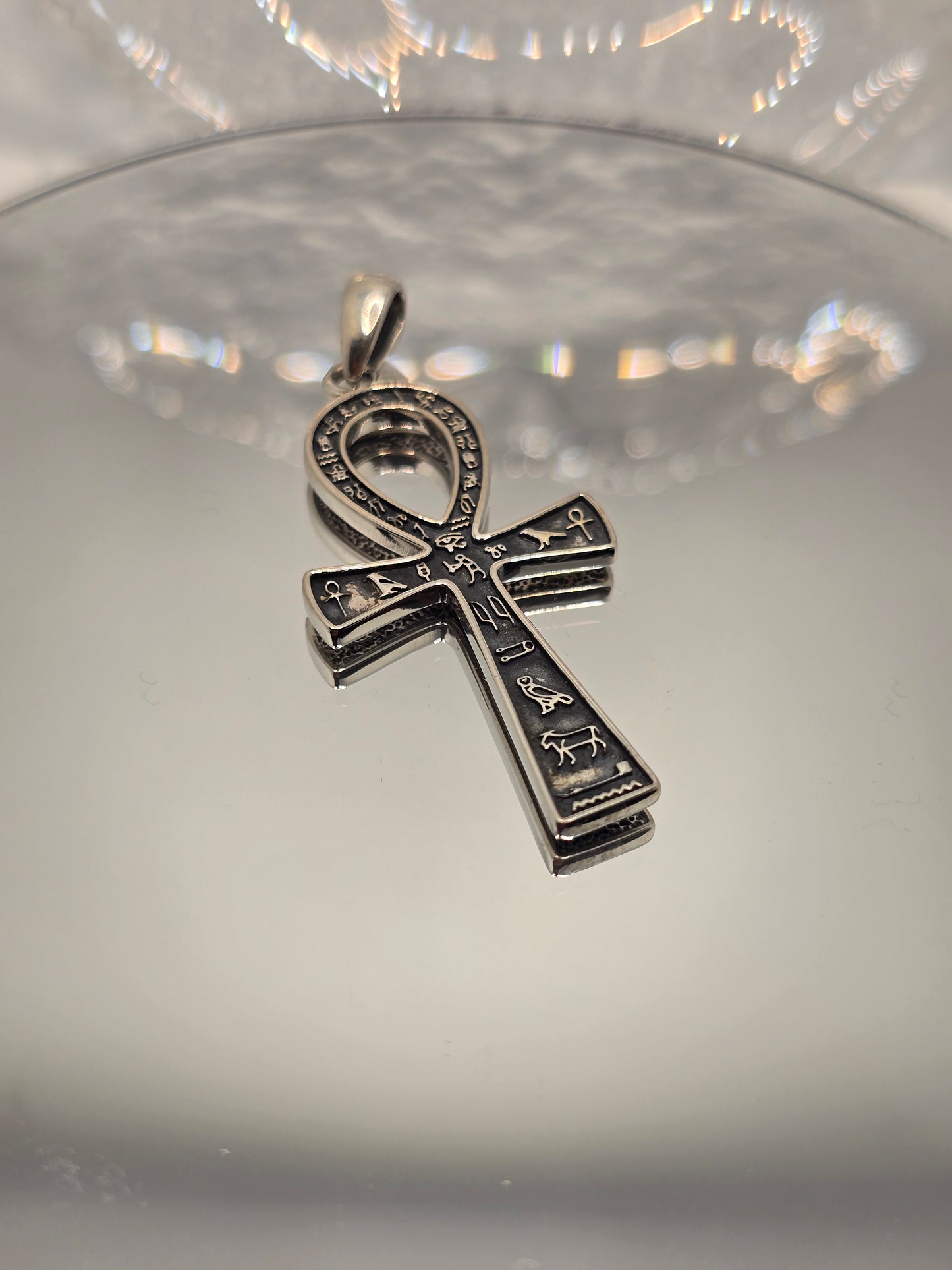 Ancient Egyptian Ankh Cross Pendant Sterling Silver 925 Symbol of Eternal Life
