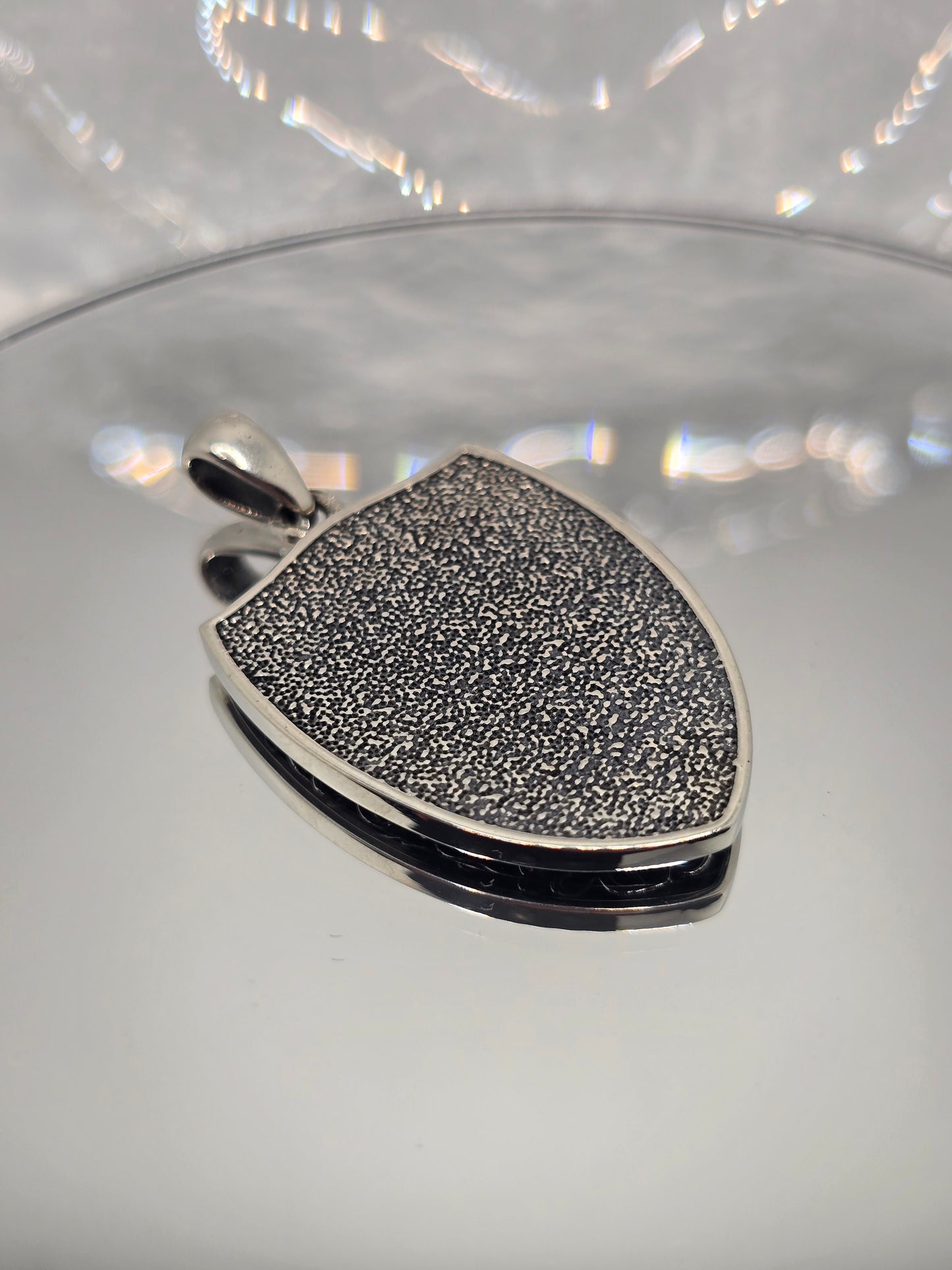 Hecate Triple Moon Goddess 925 Sterling Silver Shield Amulet Pendant