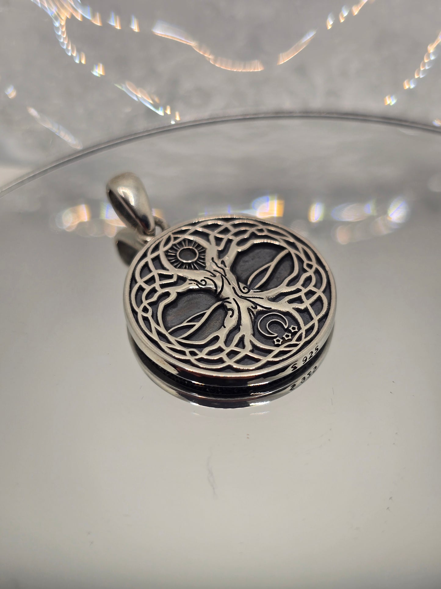 Viking Yggdrasil Tree of Life 925 Sterling Silver Amulet Pendant Norse