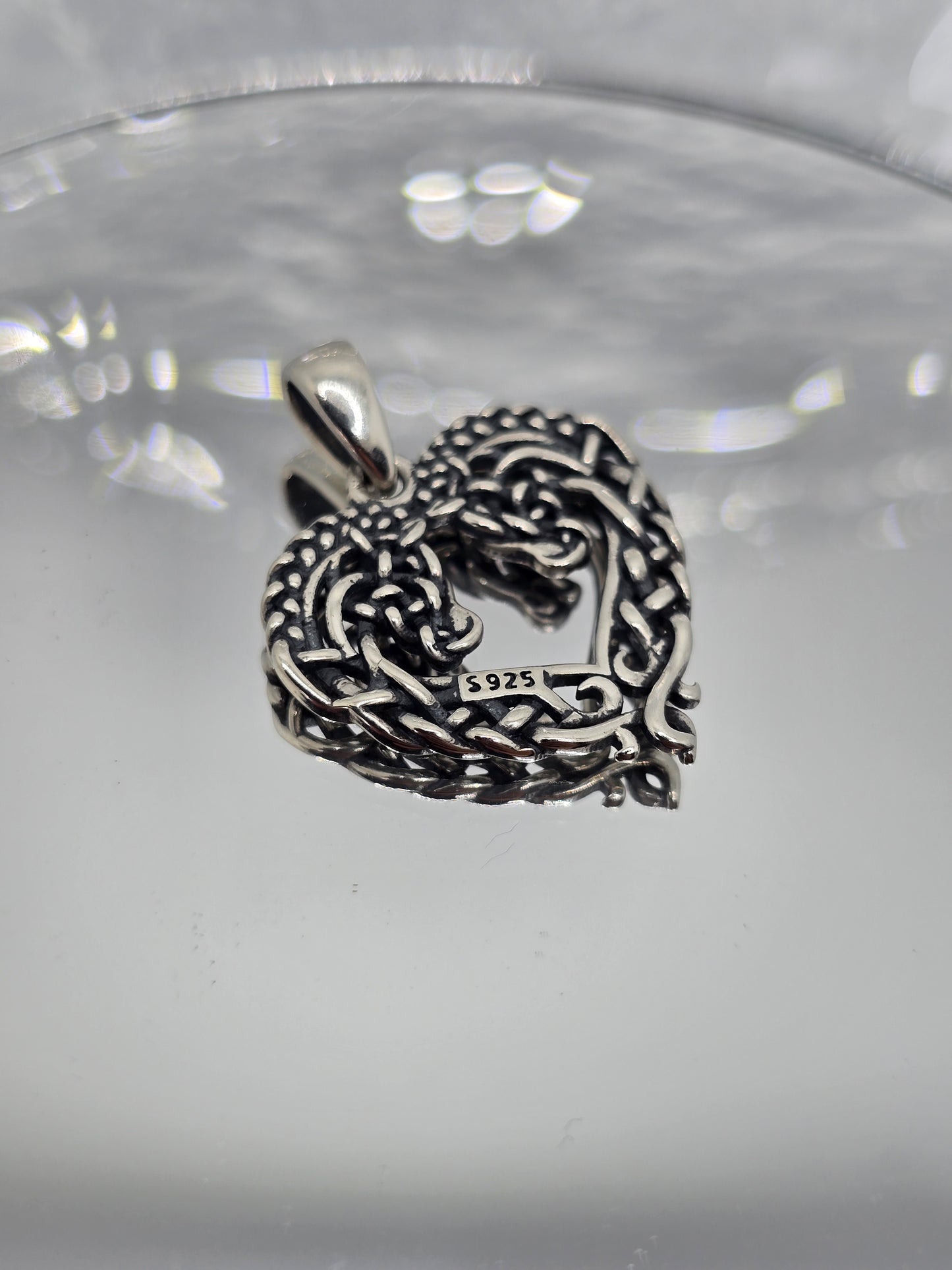 Celtic Horse Heart Knot Pendant 925 Sterling Silver Unique Jewelry Gift