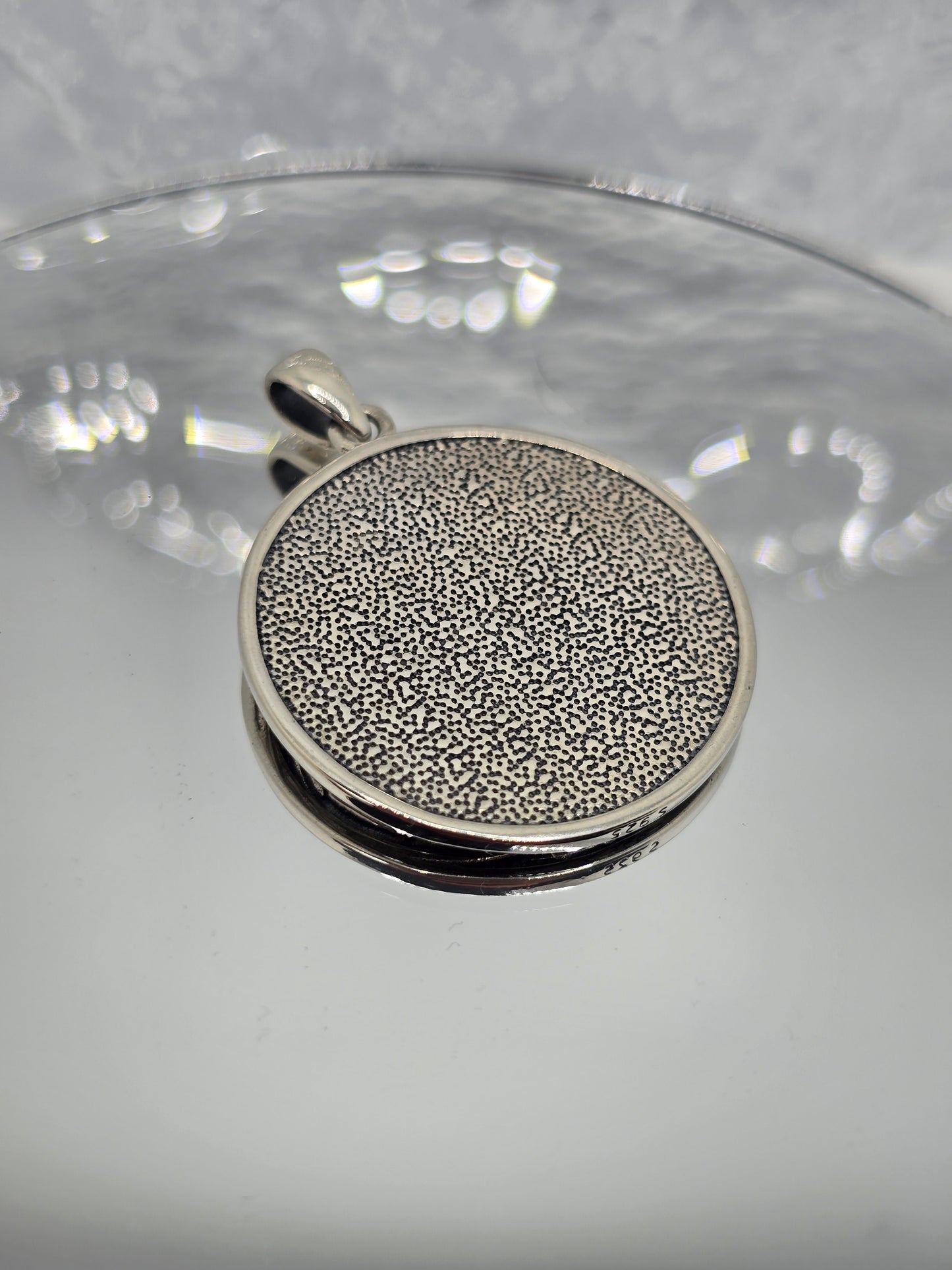 Moon Phase Dragon Wolf 925 Sterling Silver Black Onyx Pendant Amulet