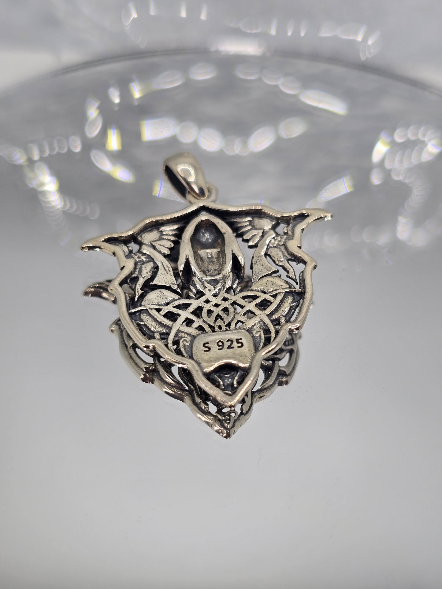 Odin Warrior Skull 925 Sterling Silver Pendant Raven Huginn Muninn Norse
