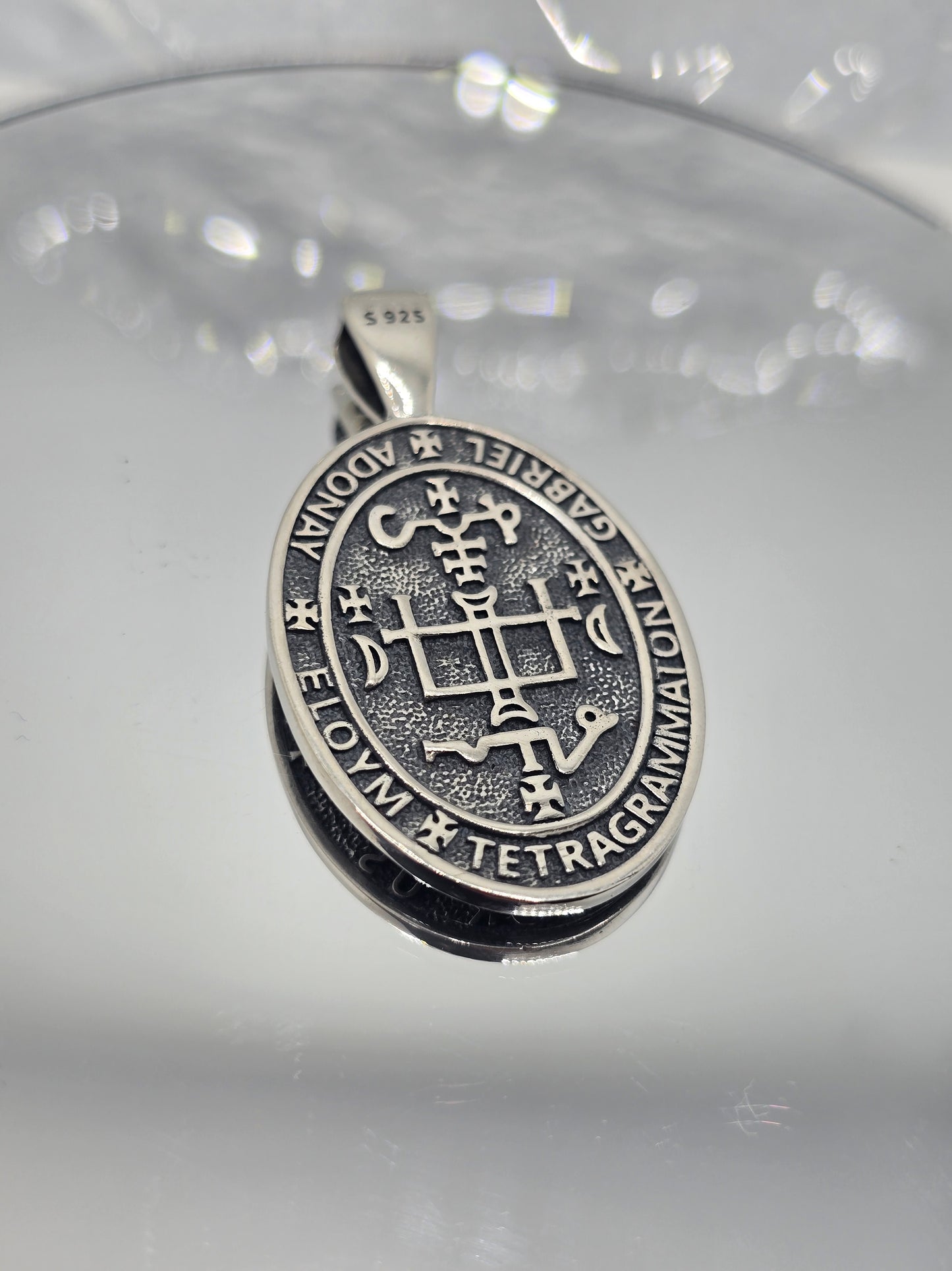 Saint Gabriel Pendant 925 Sterling Silver Angel Amulet For Divine Guidance Protection And Spiritual Comfort