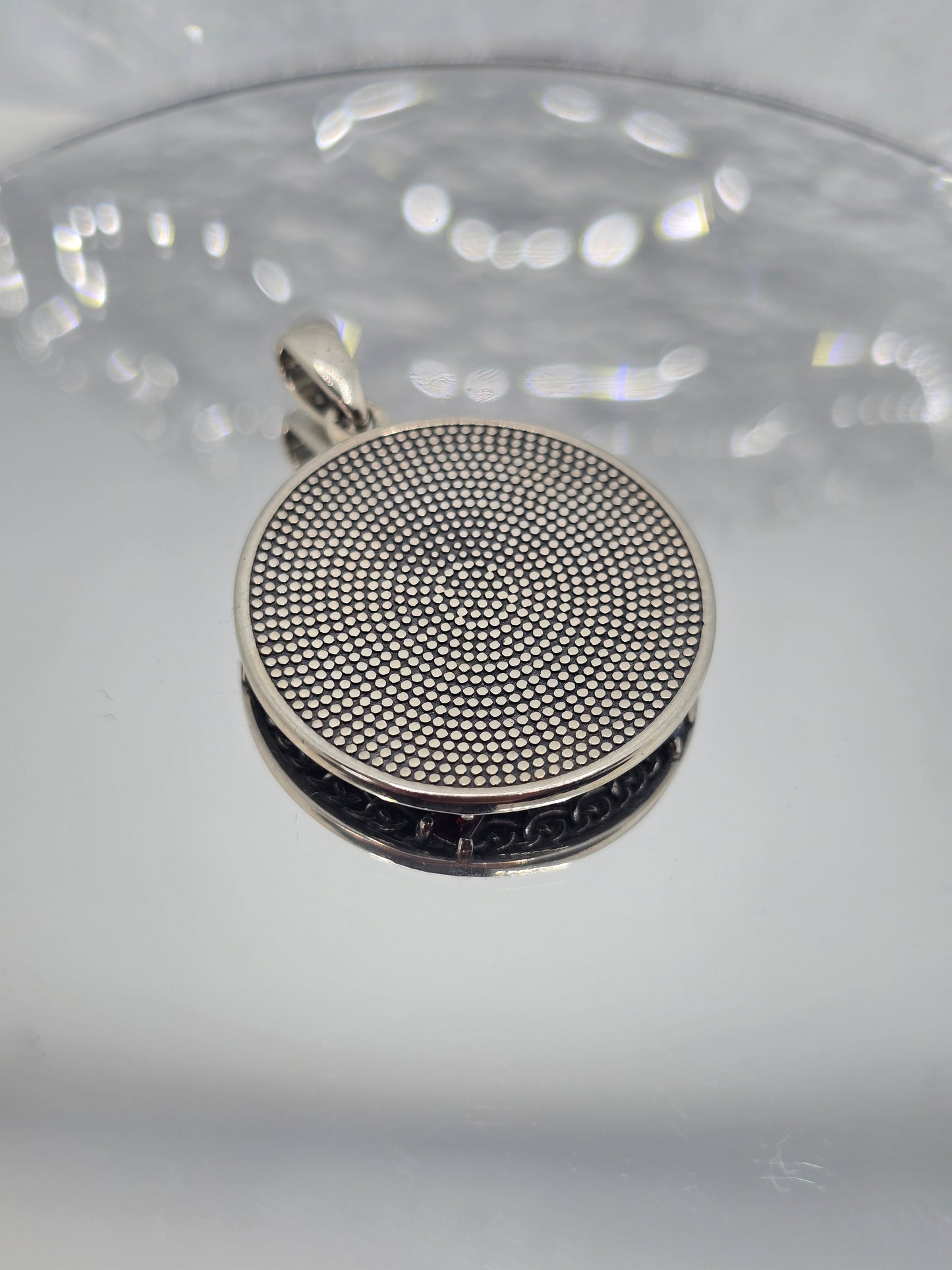 Pentagram Cosmic Cycle 925 Sterling Silver Chakra Gemstone Lunar Phases Pendant