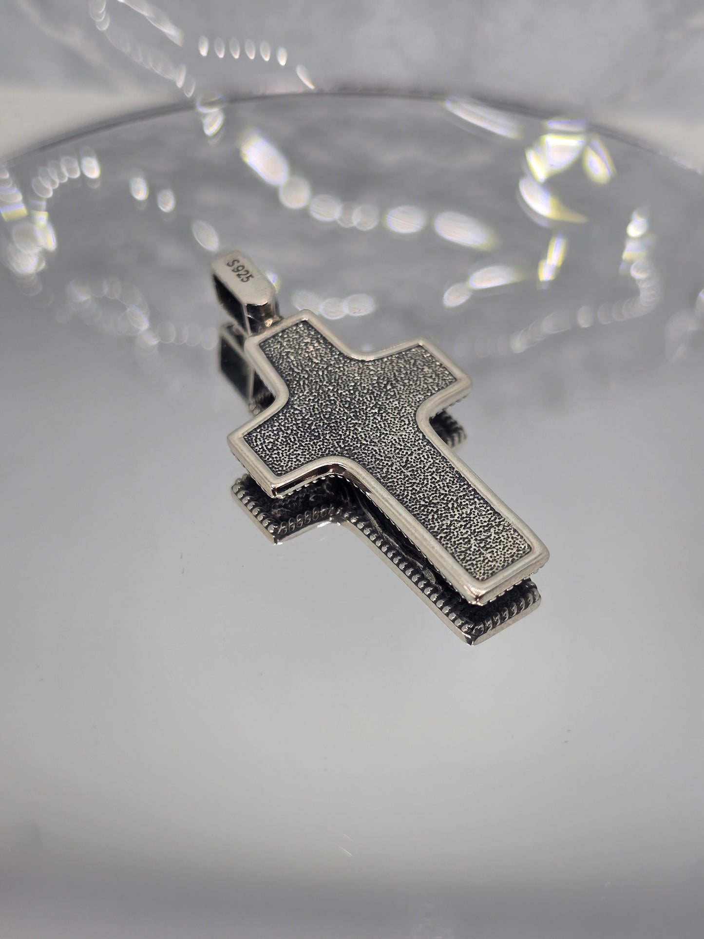 Jesus Crucifix 925 Sterling Silver Dove Holy Spirit Cross Catholic Pendant