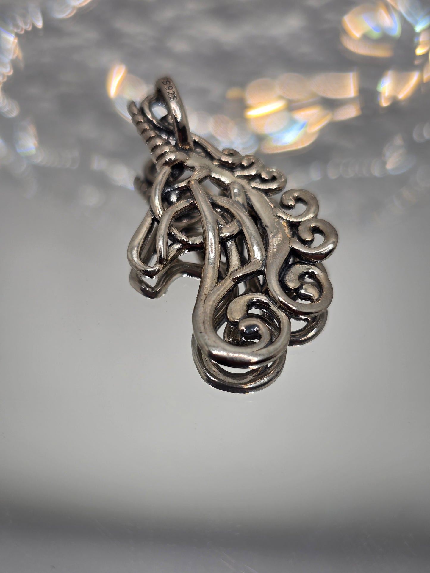 Celtic Horse Unicorn 925 Sterling Silver Pendant Celtic Knot Mythic Talisman