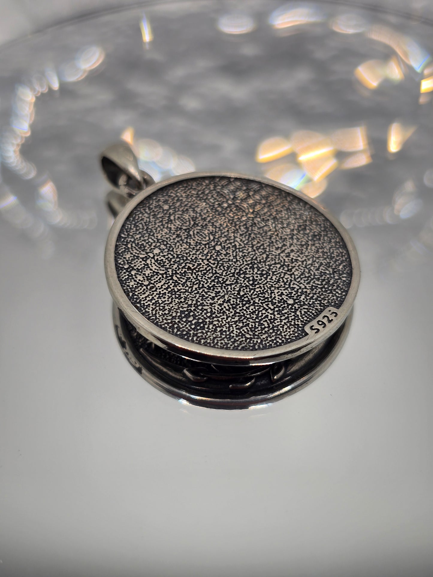 Triple Moon Goddess 925 Sterling Silver Lapis Lazuli Wiccan Pendant