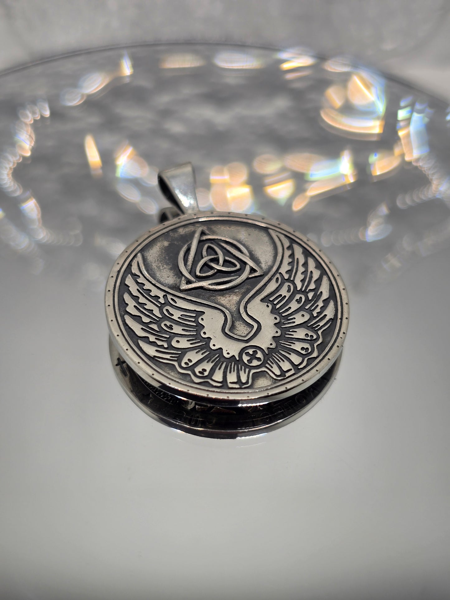 Saint Michael Archangel 925 Sterling Silver Protect Us Catholic Amulet Pendant