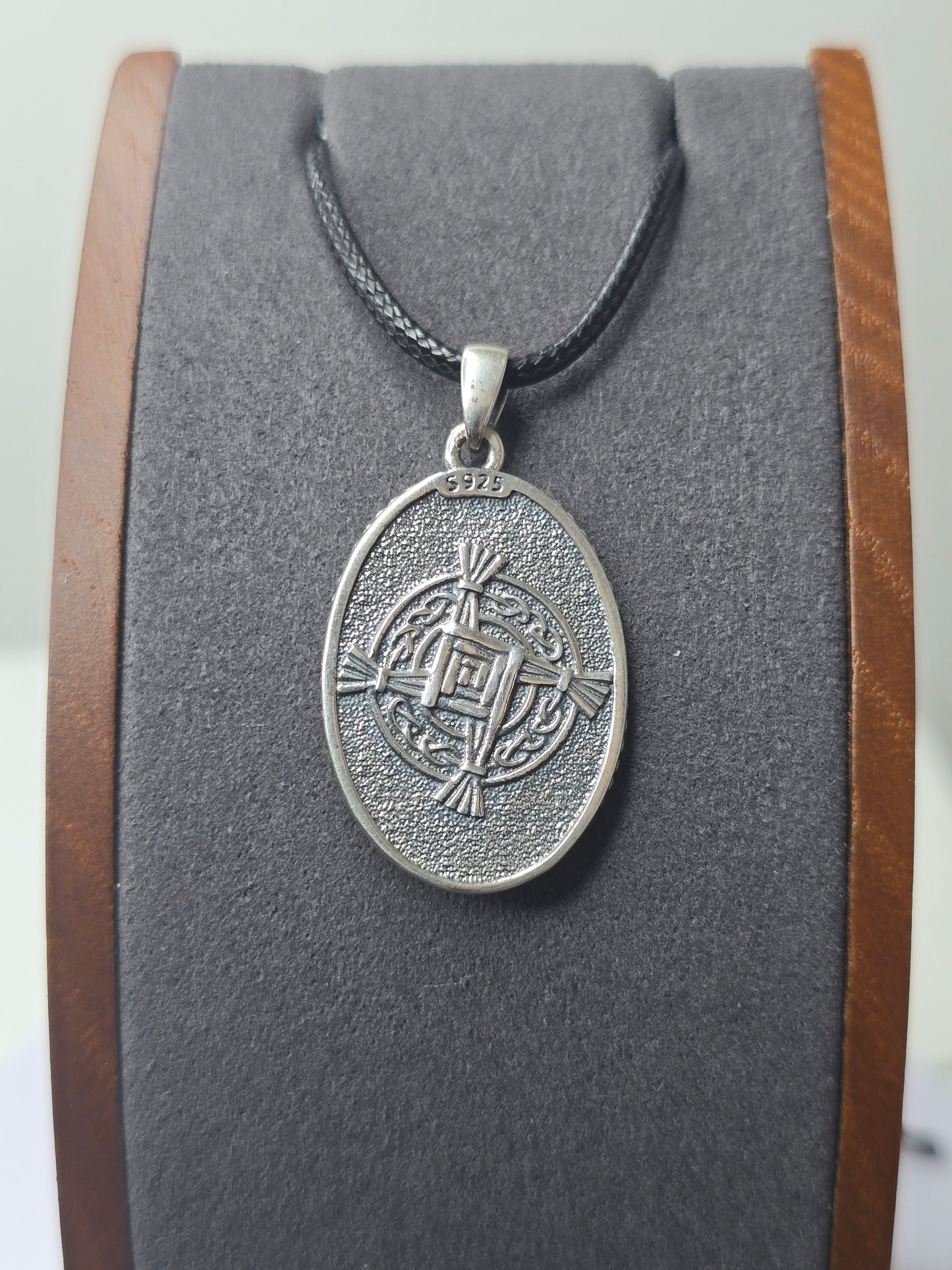 Brigid Goddess Pendant in 925 Sterling Silver with Brigid’s Cross
