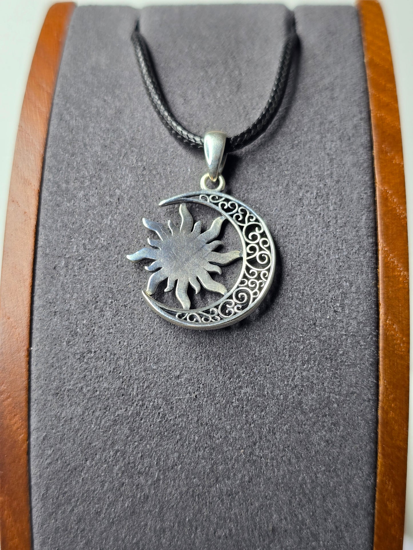 Celtic Sun Moon Pentagram Pendant in 925 Sterling Silver