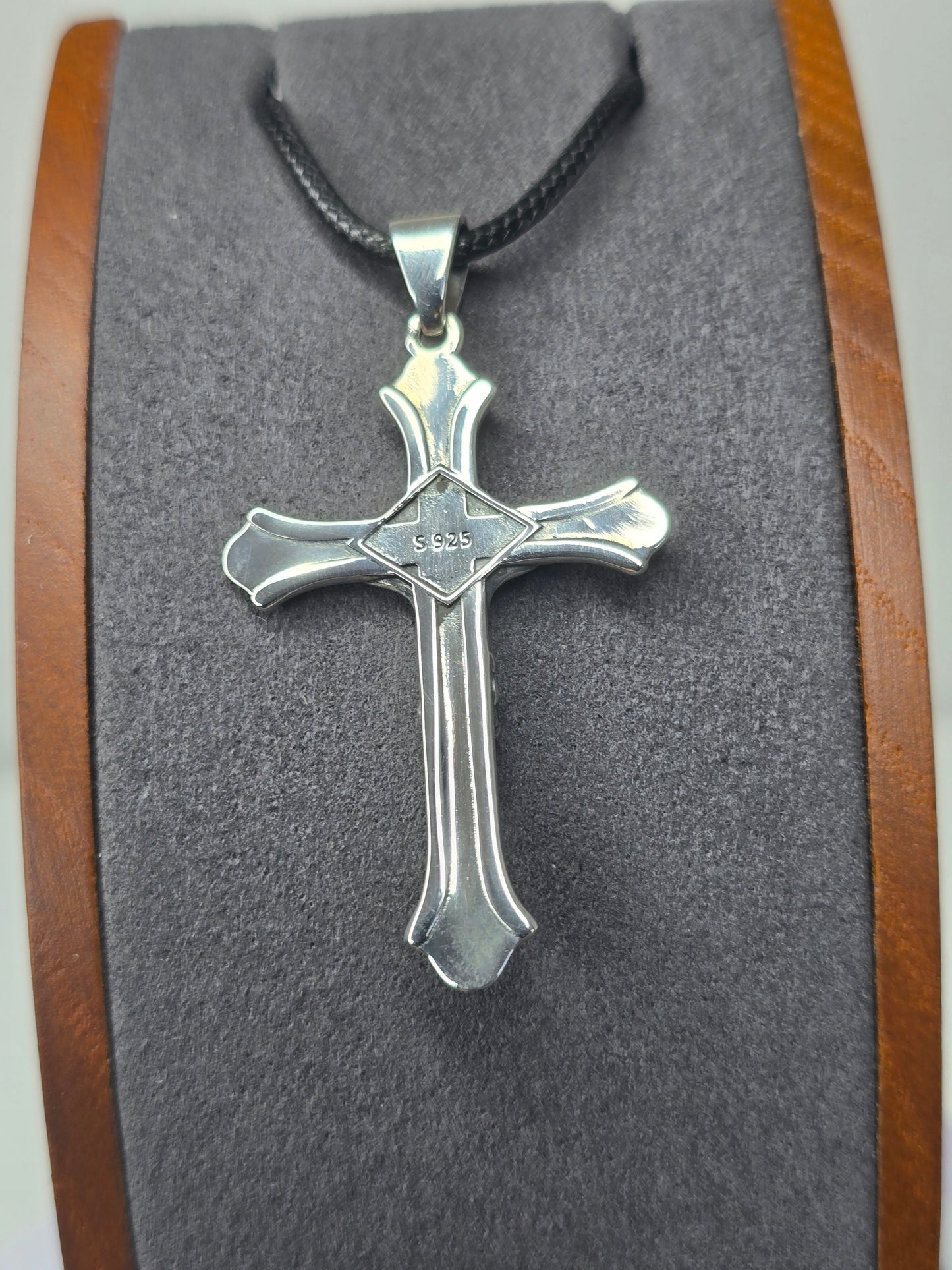 Croix de Jésus en argent sterling 925, pendentif catholique INRI, crucifix