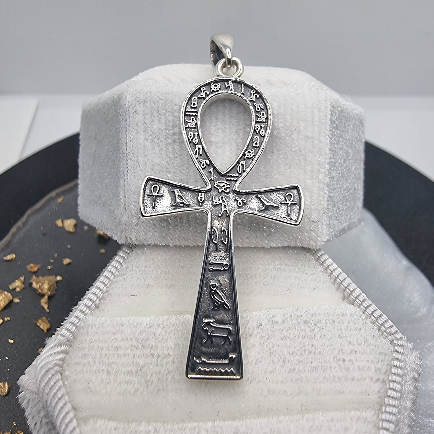 Ancient Egyptian Ankh Cross Pendant Sterling Silver 925 Symbol of Eternal Life