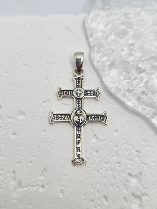 Cross Of Lorraine Pendant 925 Sterling Silver For Protection Faith And Knights Templar Symbolism