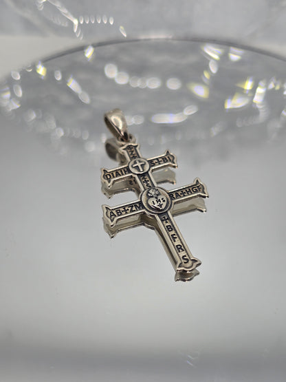 Cross Of Lorraine Pendant 925 Sterling Silver For Protection Faith And Knights Templar Symbolism