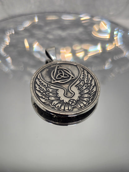 Saint Michael Archangel 925 Sterling Silver Protect Us Catholic Amulet Pendant