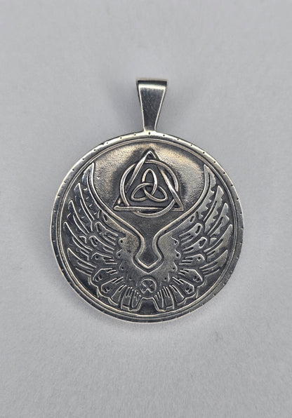 Anhänger mit Schutzamulett des Erzengels Michael aus 925er Sterlingsilber, Engel 