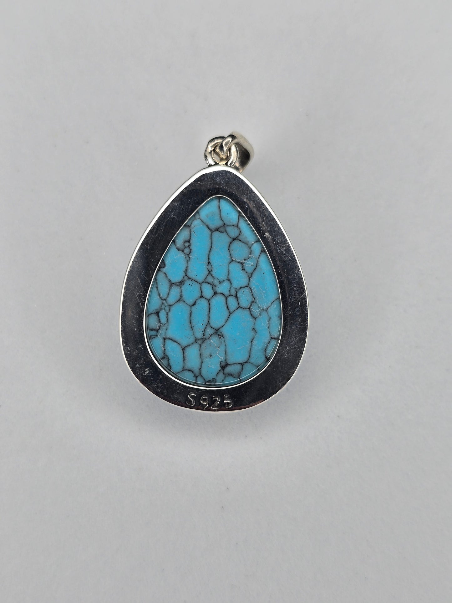 Phoenix Rebirth Pendant in 925 Sterling Silver with Turquoise
