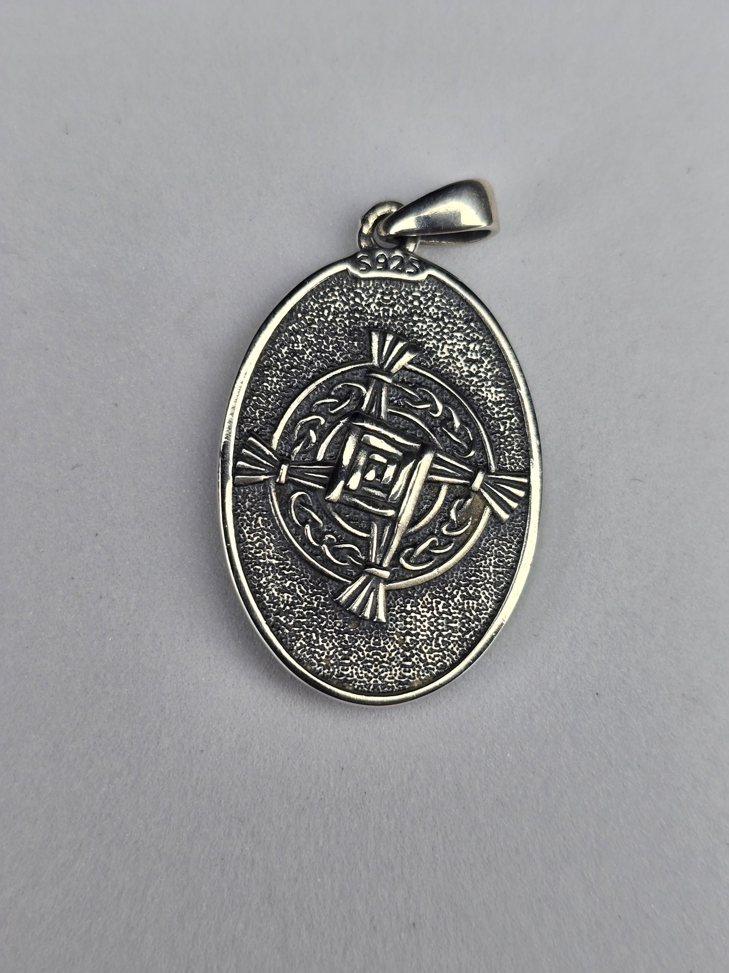 Brigid Goddess Pendant in 925 Sterling Silver with Brigid’s Cross