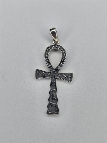 Pendentif croix Ankh égyptienne antique en argent sterling 925, symbole de la vie éternelle 