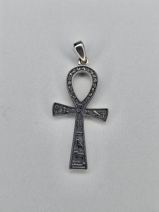 Pendentif croix Ankh égyptienne antique en argent sterling 925, symbole de la vie éternelle 