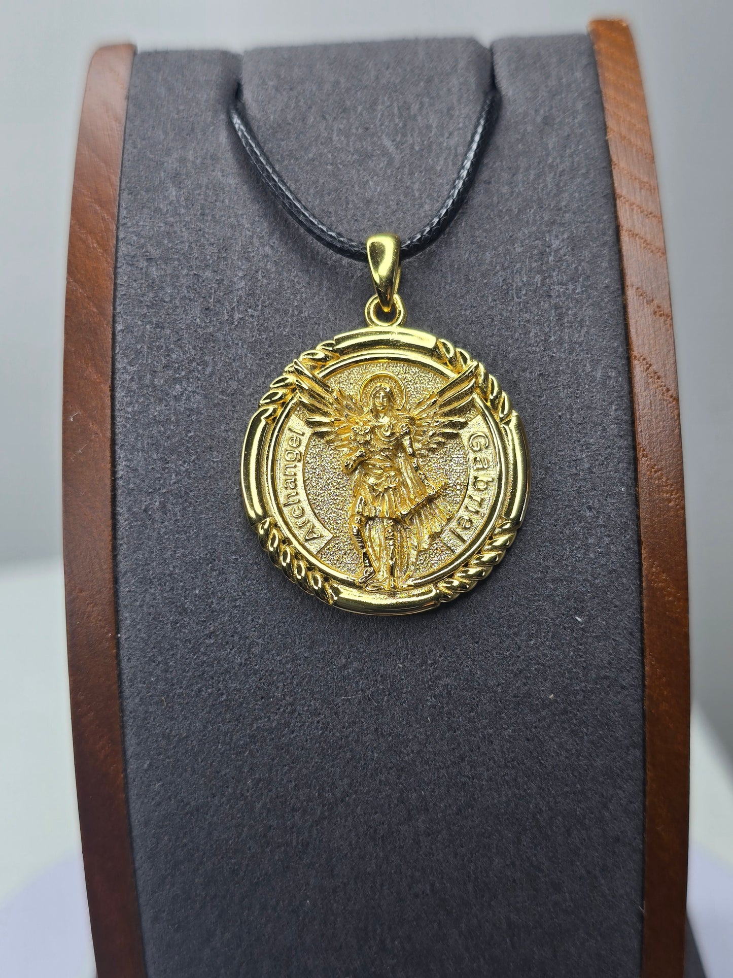 Saint Gabriel Archangel Protection Medal in 925 Sterling Silver with 18K Gold Plating