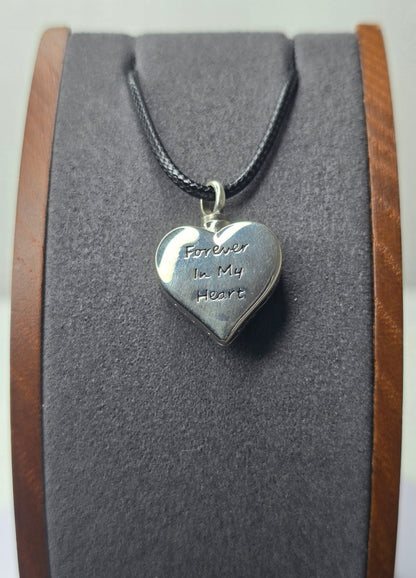 Heart Urn Memorial Pendant in 925 Sterling Silver