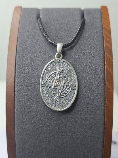 Brigid Goddess Pendant in 925 Sterling Silver with Brigid’s Cross