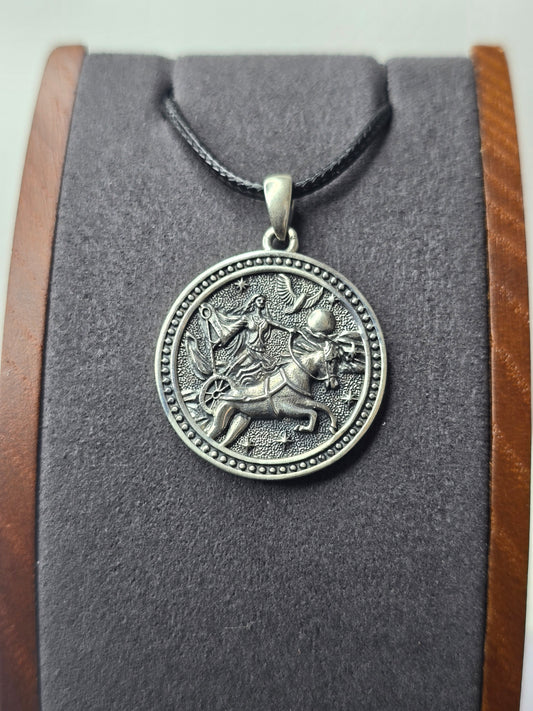 Nyx Goddess Pendant in 925 Sterling Silver