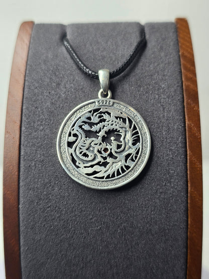 Phoenix Dragon Ruby Pendant in 925 Sterling Silver