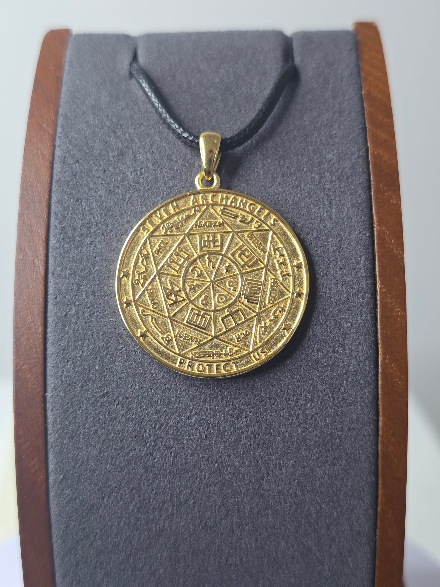 Seven Archangels Rune Protection Amulet in 925 Sterling Silver