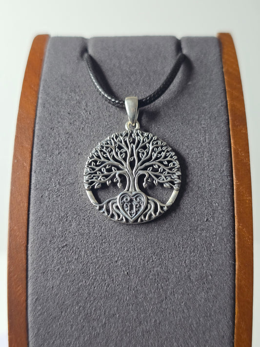 Tree of Life Heart Pendant in 925 Sterling Silver