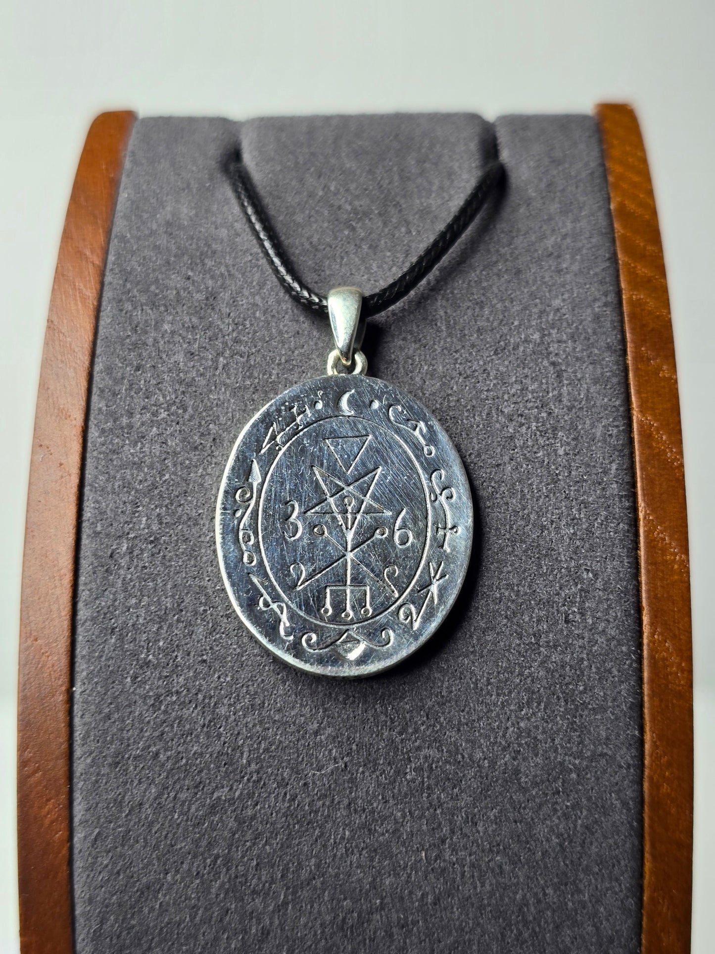 Lunar Angel Sigil Pendant in 925 Sterling Silver