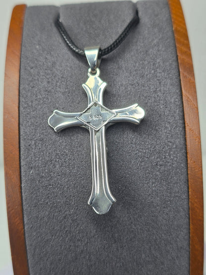 Croix de Jésus en argent sterling 925, pendentif catholique INRI, crucifix 