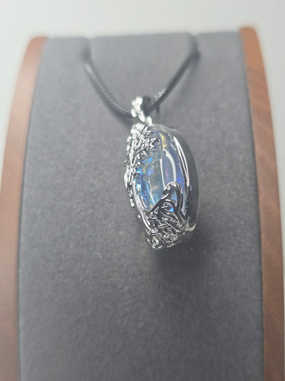 Tree of Life Moonstone Pendant in 925 Sterling Silver