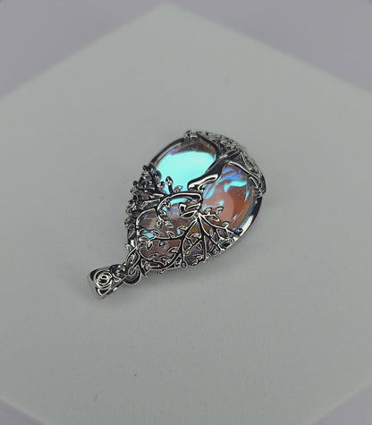 Tree of Life Moonstone Pendant in 925 Sterling Silver