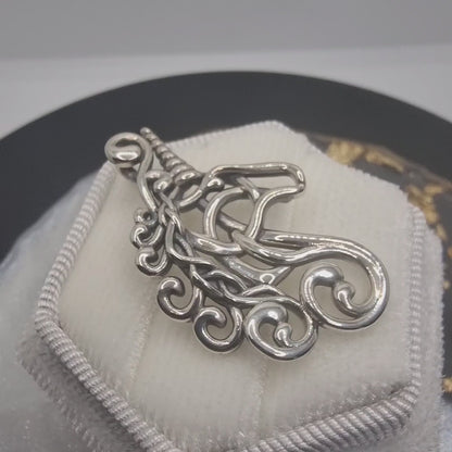 Celtic Horse Unicorn Pendant 925 Sterling Silver For Mystical Beauty Ancient Lore And Symbolic Grace
